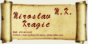 Miroslav Kragić vizit kartica